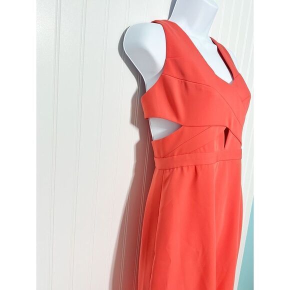 BCBGMAXAZRIA Women's Joy Cut-Out Sleeveless Dress Gown Ambrosia Orange Size 4 - Picture 6 of 16